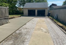 Concrete driveway, sectional pour – Racine, WI