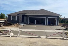 New construction concrete driveway and sidewalk – Racine, WI