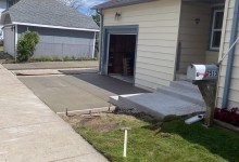 Concrete driveway with steps – Racine, WI