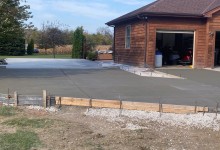 Concrete driveway for garage package – Mt. Pleasant, WI