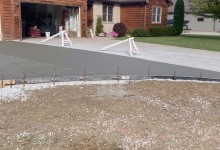 Concrete driveway for garage package – Mt. Pleasant, WI