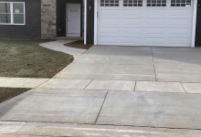 New construction concrete driveway and sidewalk – Racine, WI