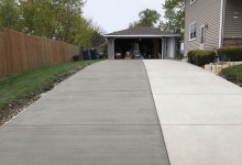 Two pour concrete driveway – Sturtevant, WI
