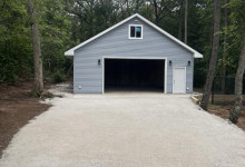 30' x 50' Detached Custom Garage with Loft – Front View
