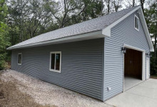 30' x 50' Detached Custom Garage with Loft – Side View